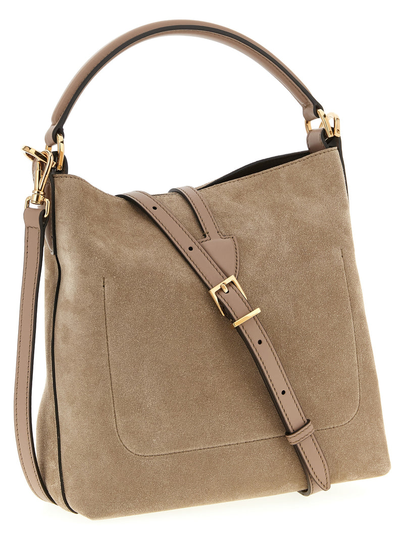 Tod's T Timeless Beige Calfskin Handbag