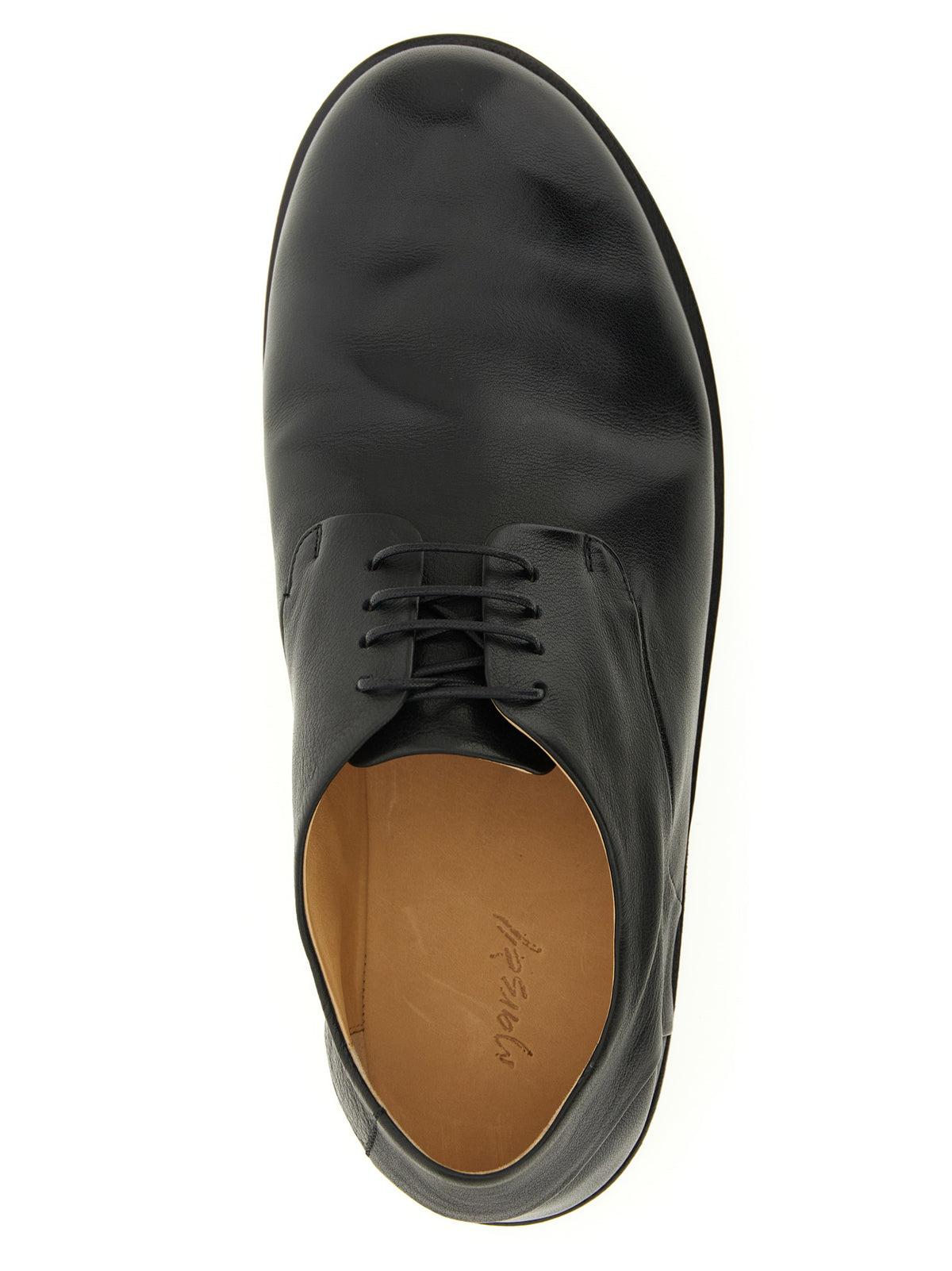 Richelieus et Derbys en veau noir Marsell