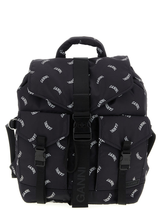 Sac à dos Ganni en polyester noir
