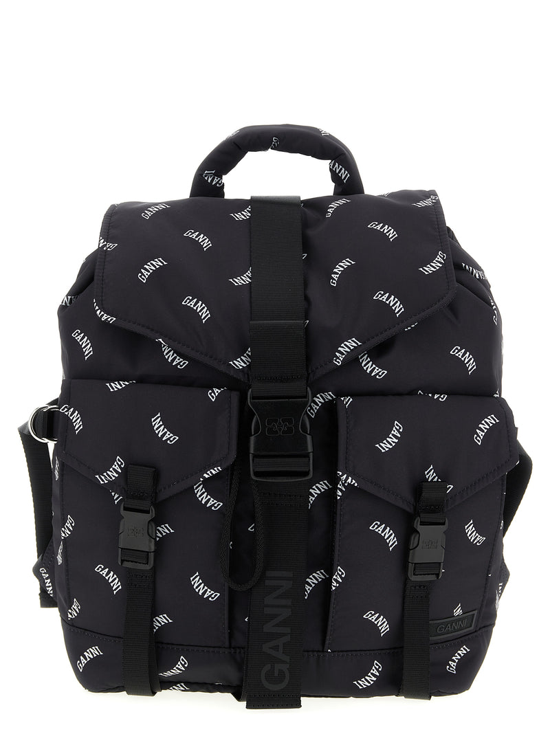 Sac à dos Ganni en polyester noir