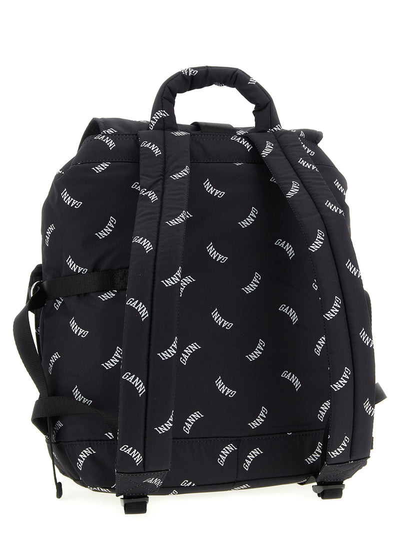 Sac à dos Ganni en polyester noir