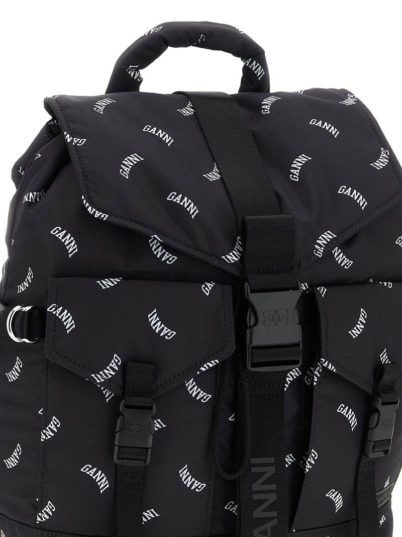 Sac à dos Ganni en polyester noir