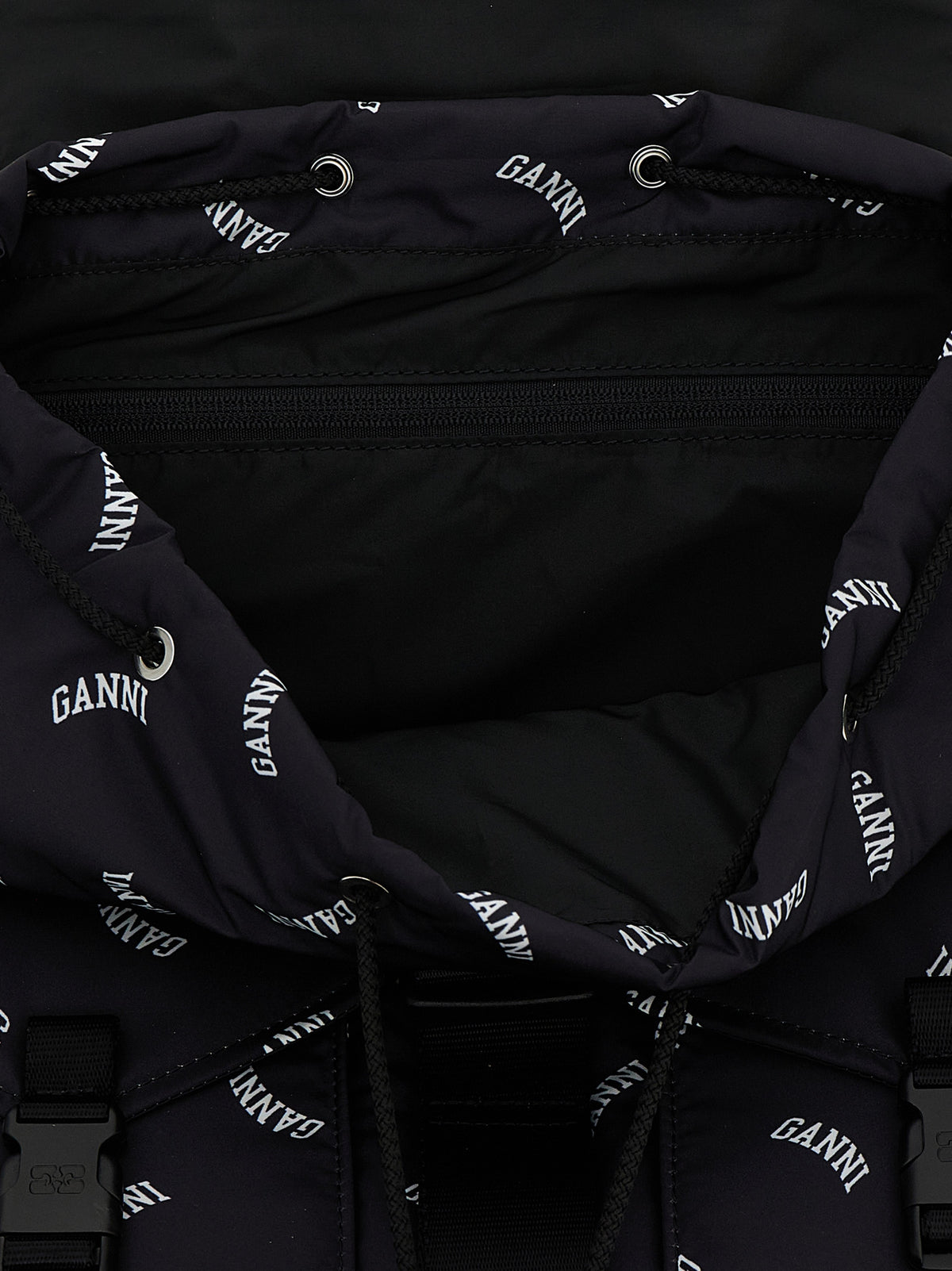 Sac à dos Ganni en polyester noir