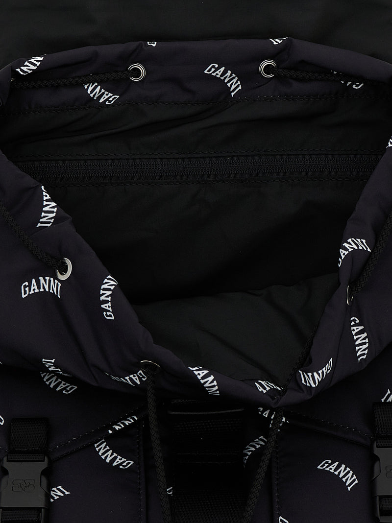 Sac à dos Ganni en polyester noir