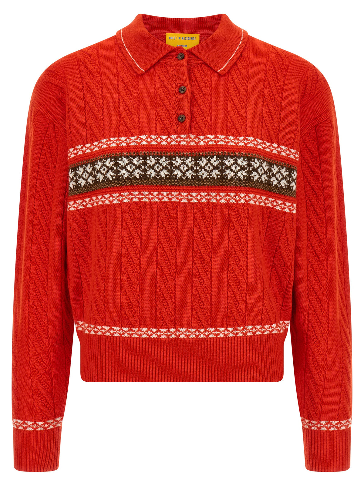 Guest in Residence Multicolor Wool Cardigan - Cable Collegiate
