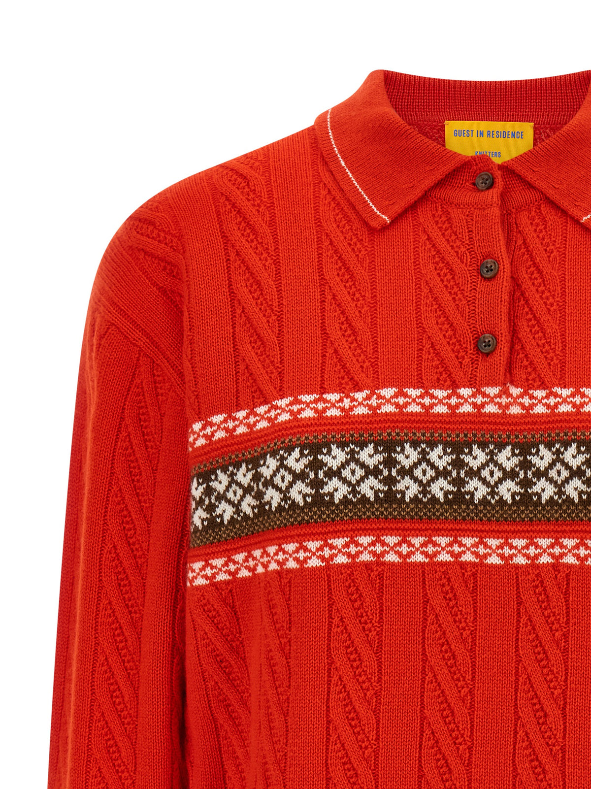 Guest in Residence Multicolor Wool Cardigan - Cable Collegiate