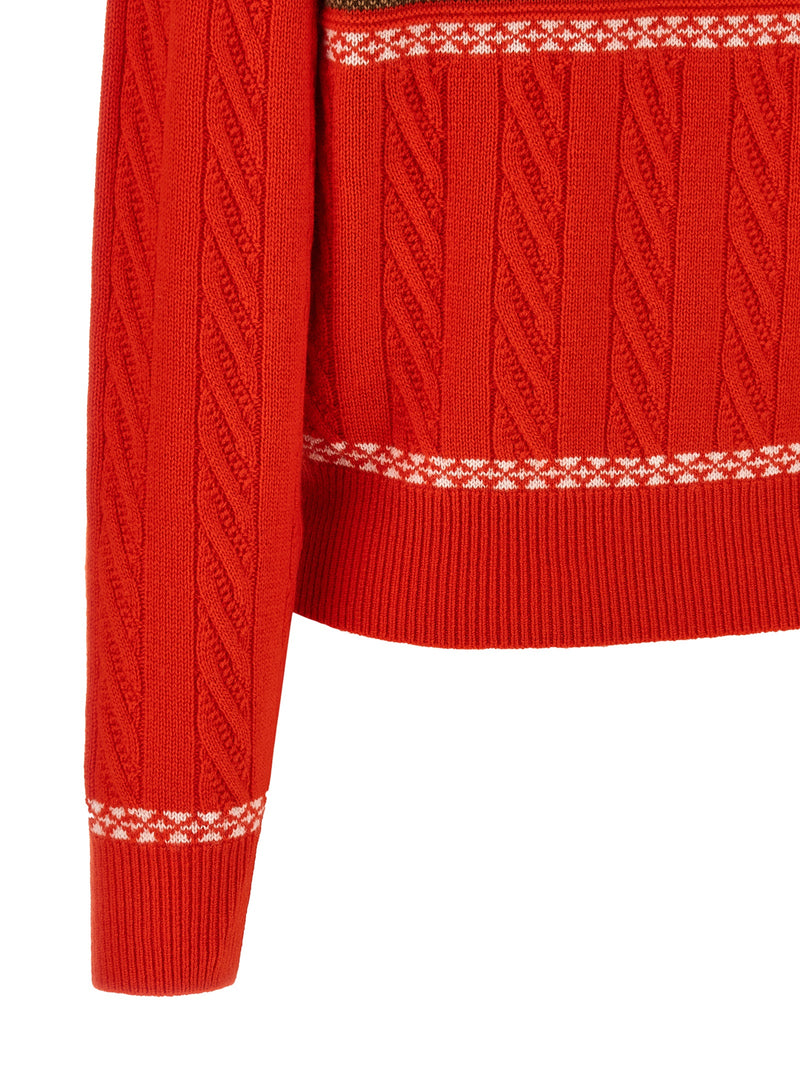 Guest in Residence Multicolor Wool Cardigan - Cable Collegiate