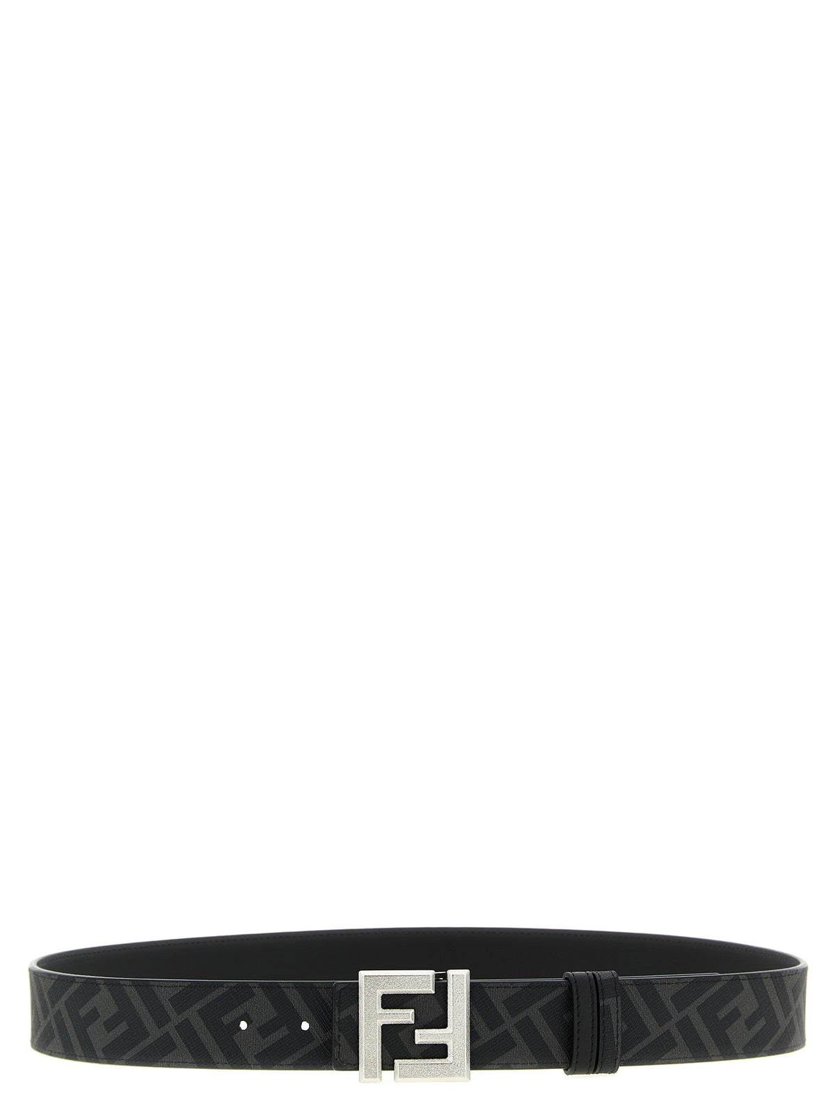 Ceinture Fendi en cuir de veau noir