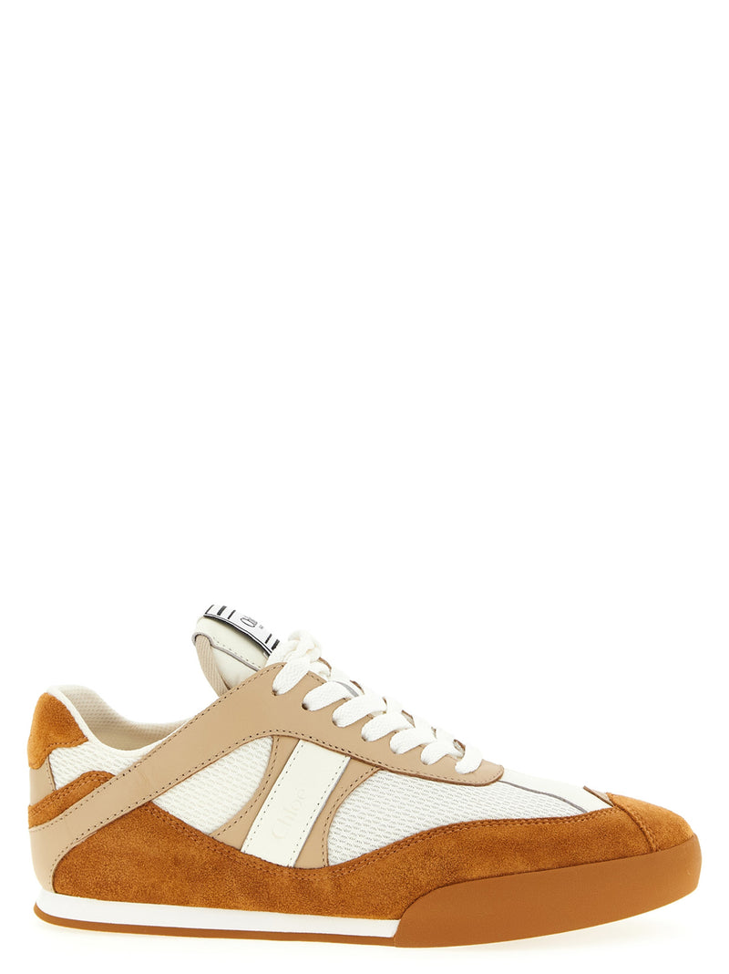 Baskets basses Chloé en polyester beige