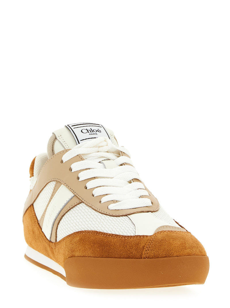 Baskets basses Chloé en polyester beige