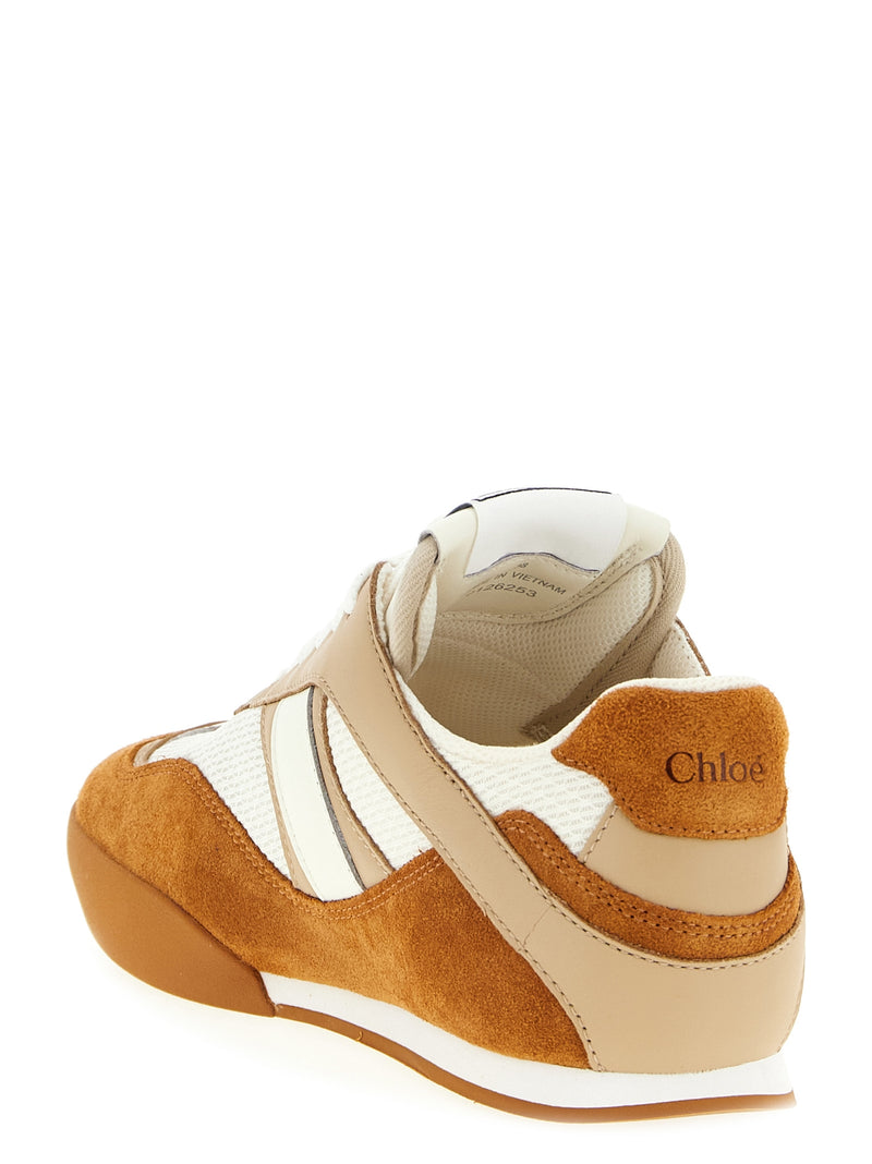 Baskets basses Chloé en polyester beige