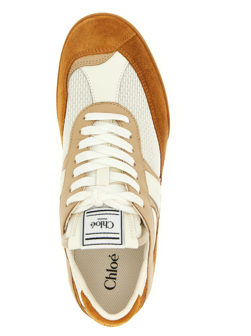 Baskets basses Chloé en polyester beige