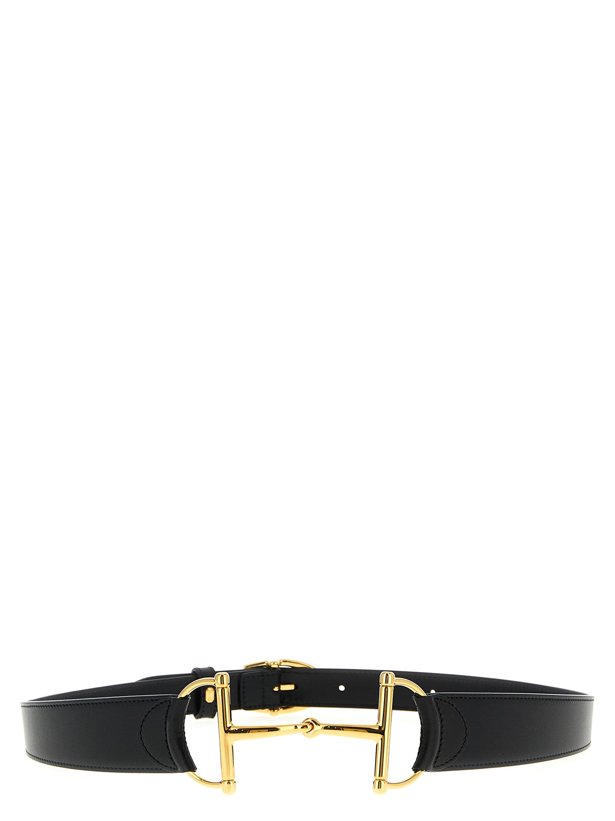 Ceinture classique Gucci en cuir de veau noir