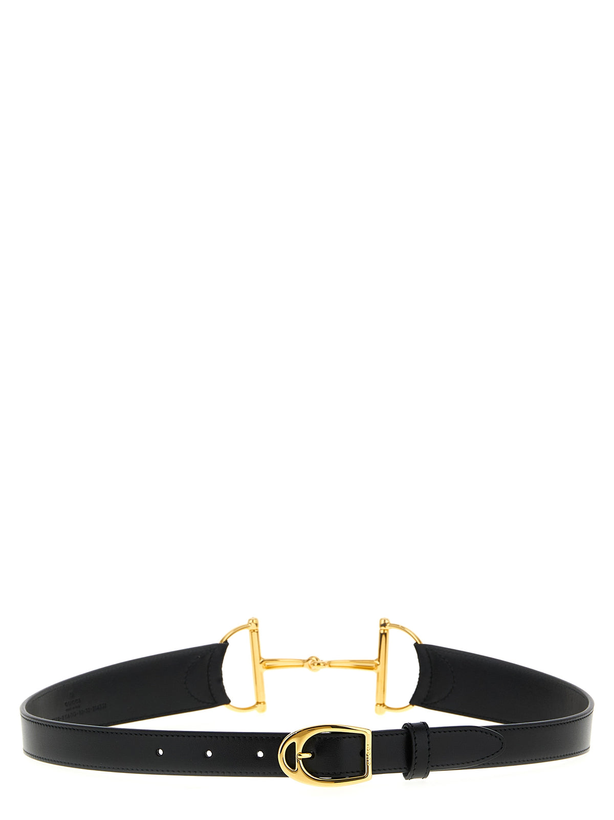 Ceinture classique Gucci en cuir de veau noir