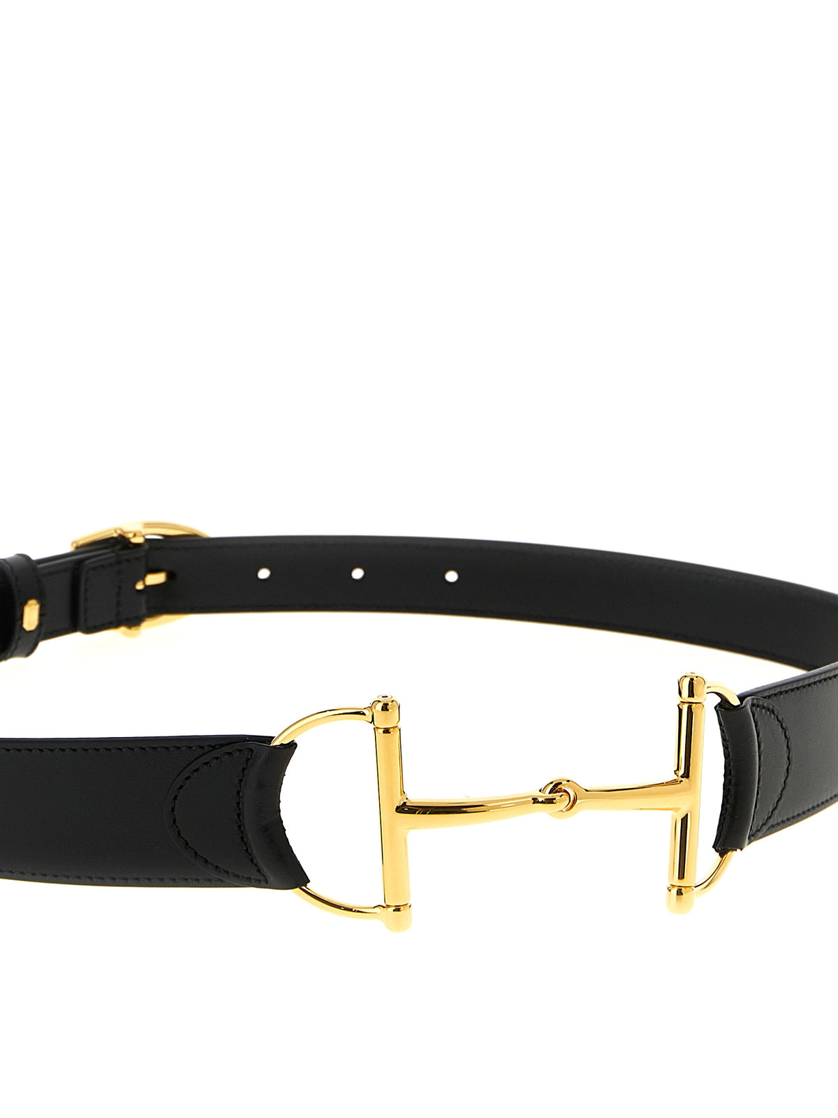 Ceinture classique Gucci en cuir de veau noir