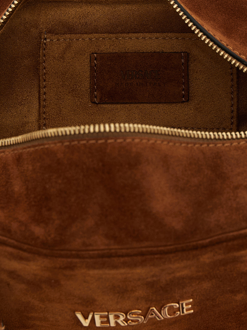 Versace Brown Calfskin Shoulder Bag - Stylish & Chic