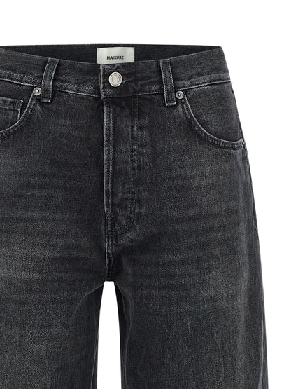 Haikure Black Cotton High-Waisted Jean