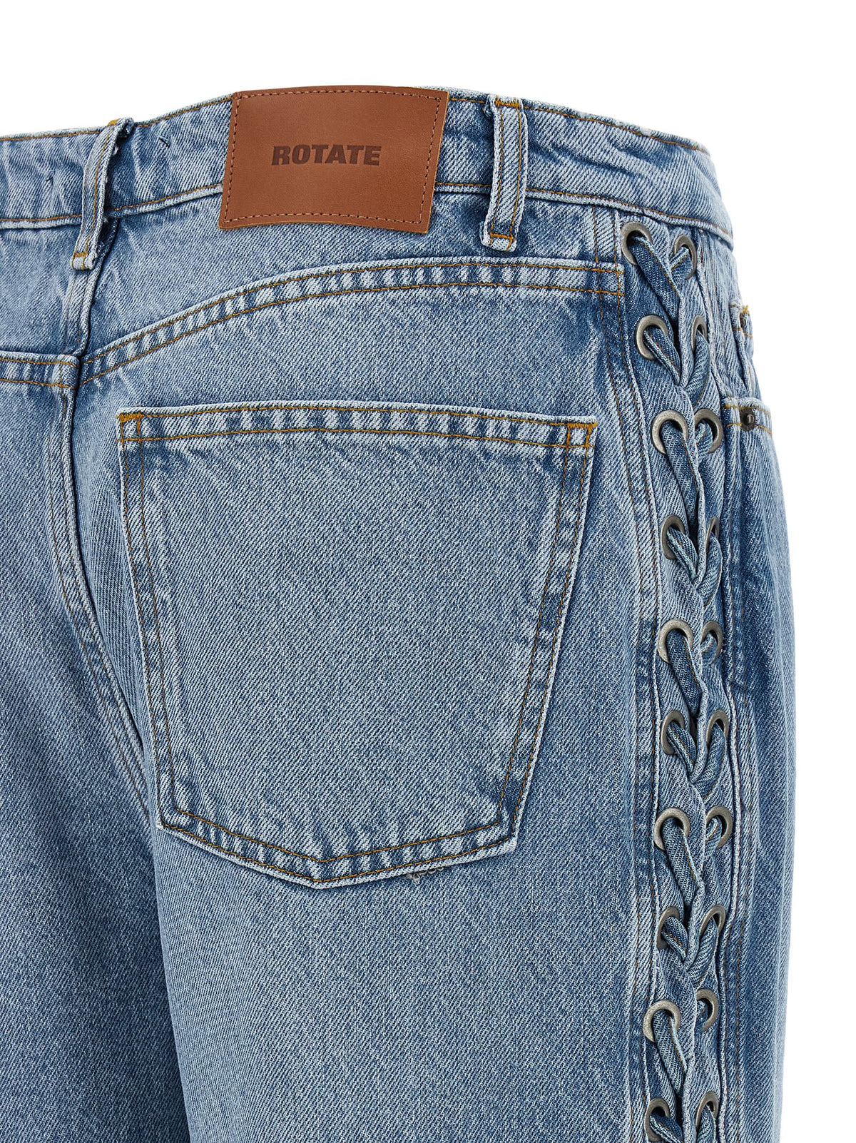 ROTATE BIRGER CHRISTENSEN Jean Droit en Coton Bleu