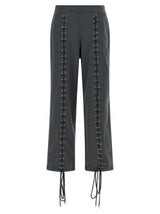 ROTATE BIRGER CHRISTENSEN Pantalon décontracté en coton gris