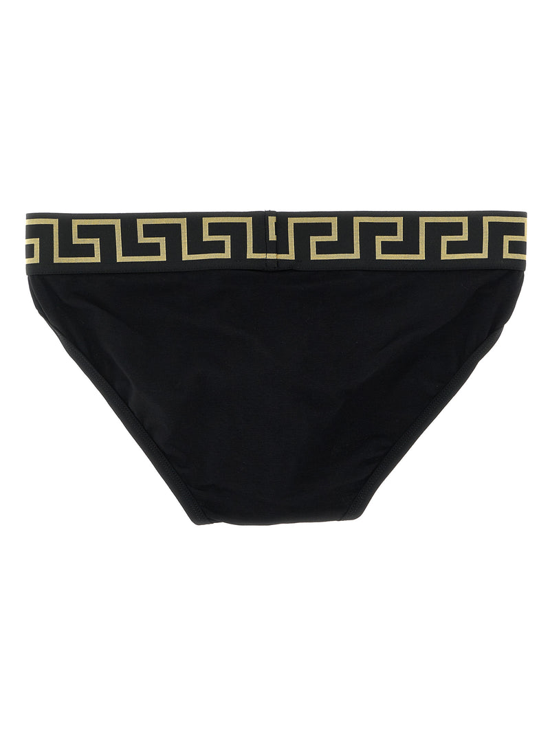 Slips noirs en coton Versace