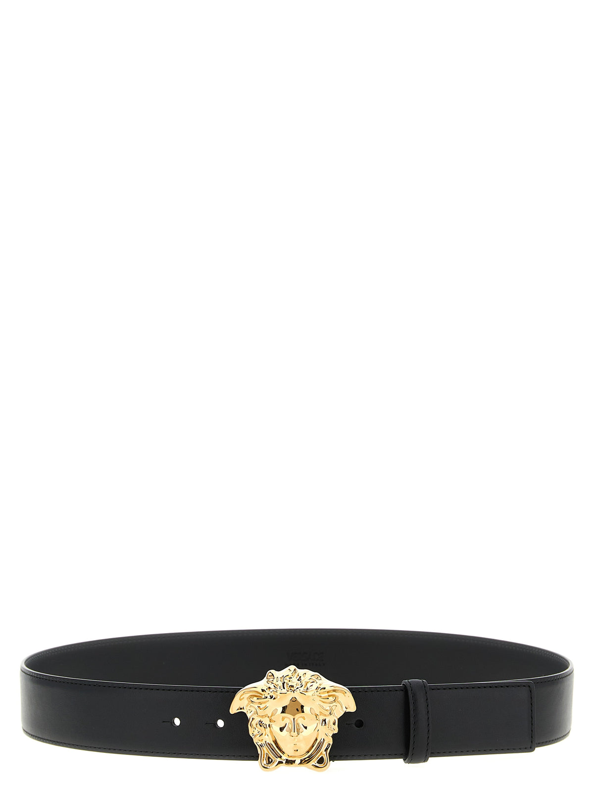 Versace Black Calfskin Regular Belt - Luxury Accessory