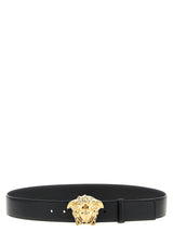 Versace Black Calfskin Regular Belt - Luxury Accessory