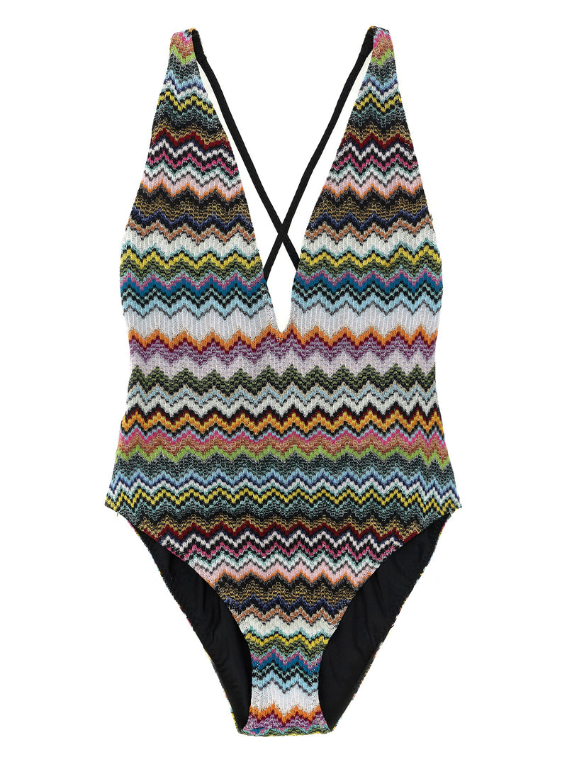 Maillot de bain une pièce Missoni en viscose multicolore