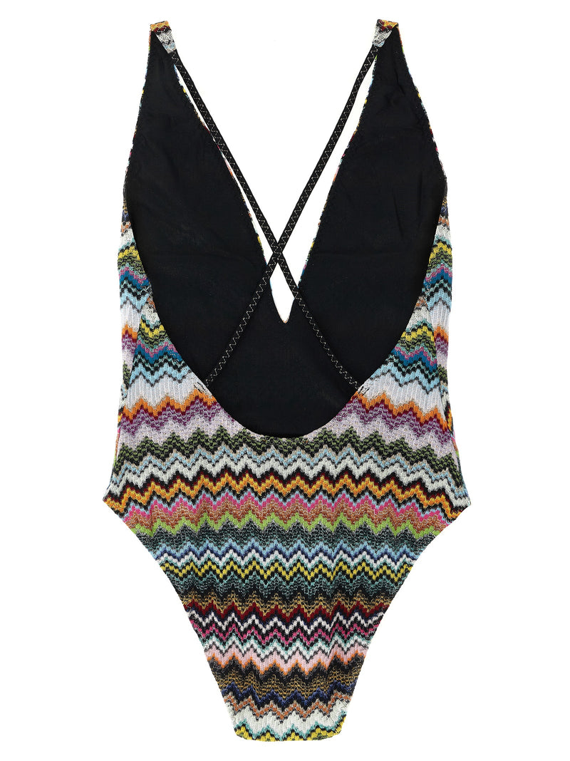 Maillot de bain une pièce Missoni en viscose multicolore