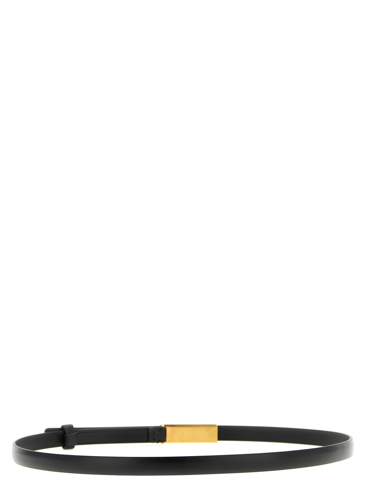 Khaite Black Calfskin Thin Belt