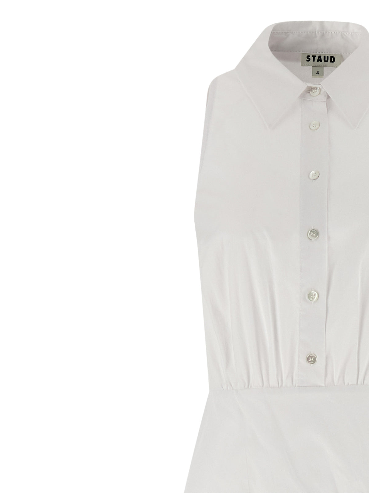 Staud Romy White Cotton Midi Dress - Chic & Versatile