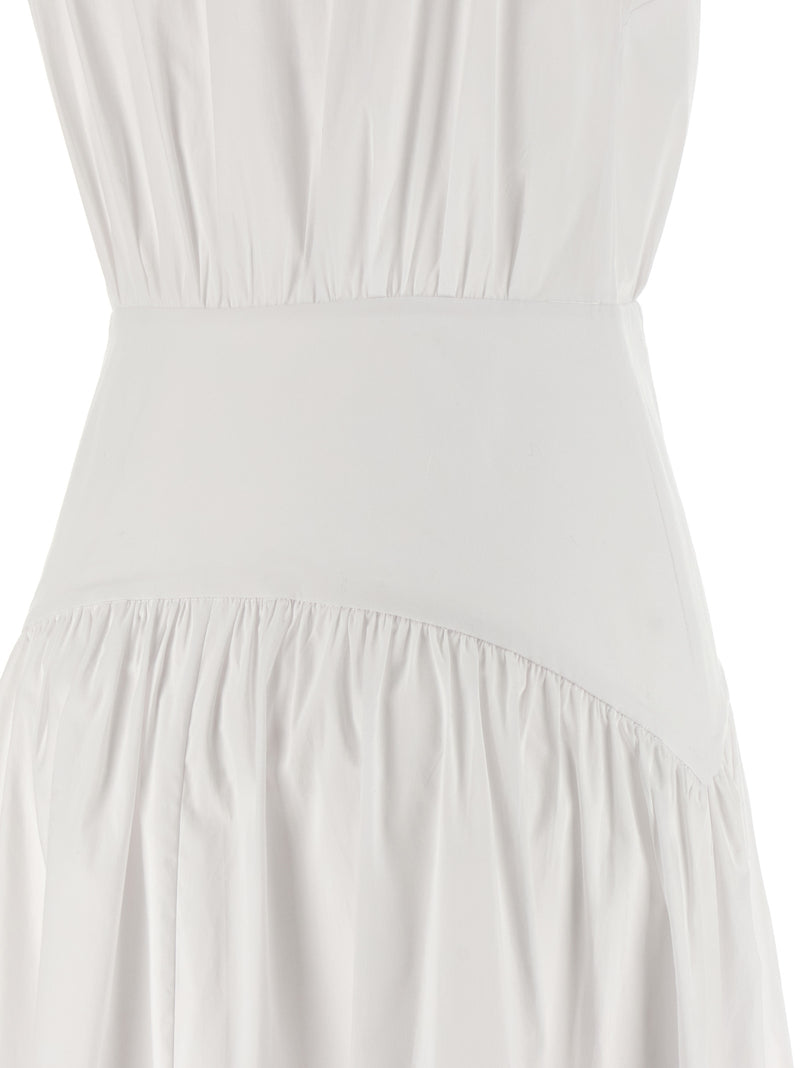 Staud Romy White Cotton Midi Dress
