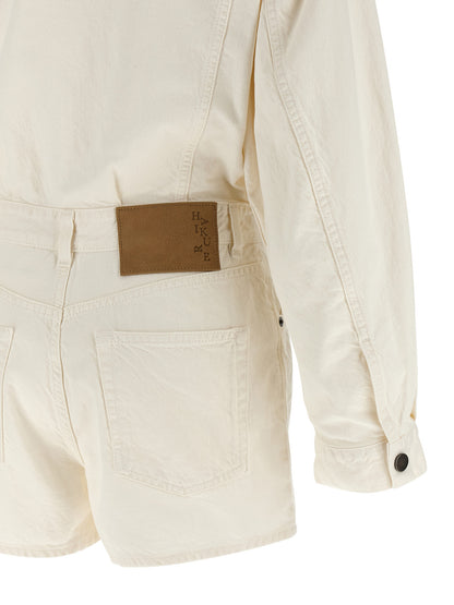 Haikure White Cotton Rompers
