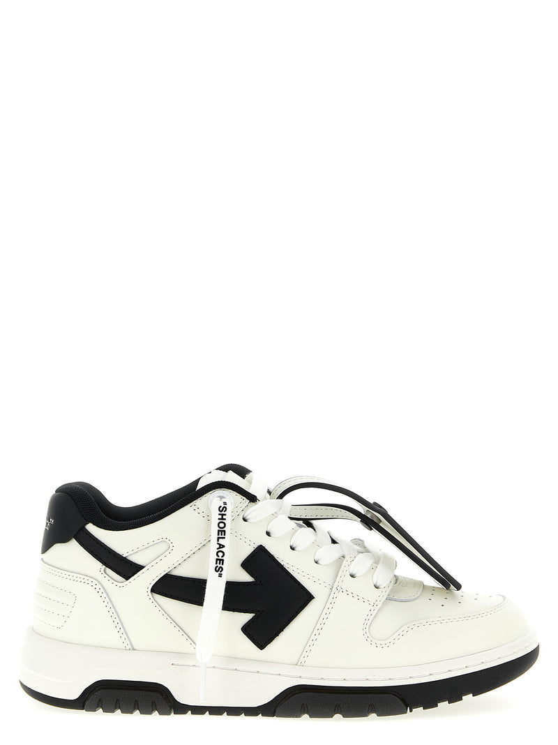 Baskets basses bicolores en cuir de veau Off-White