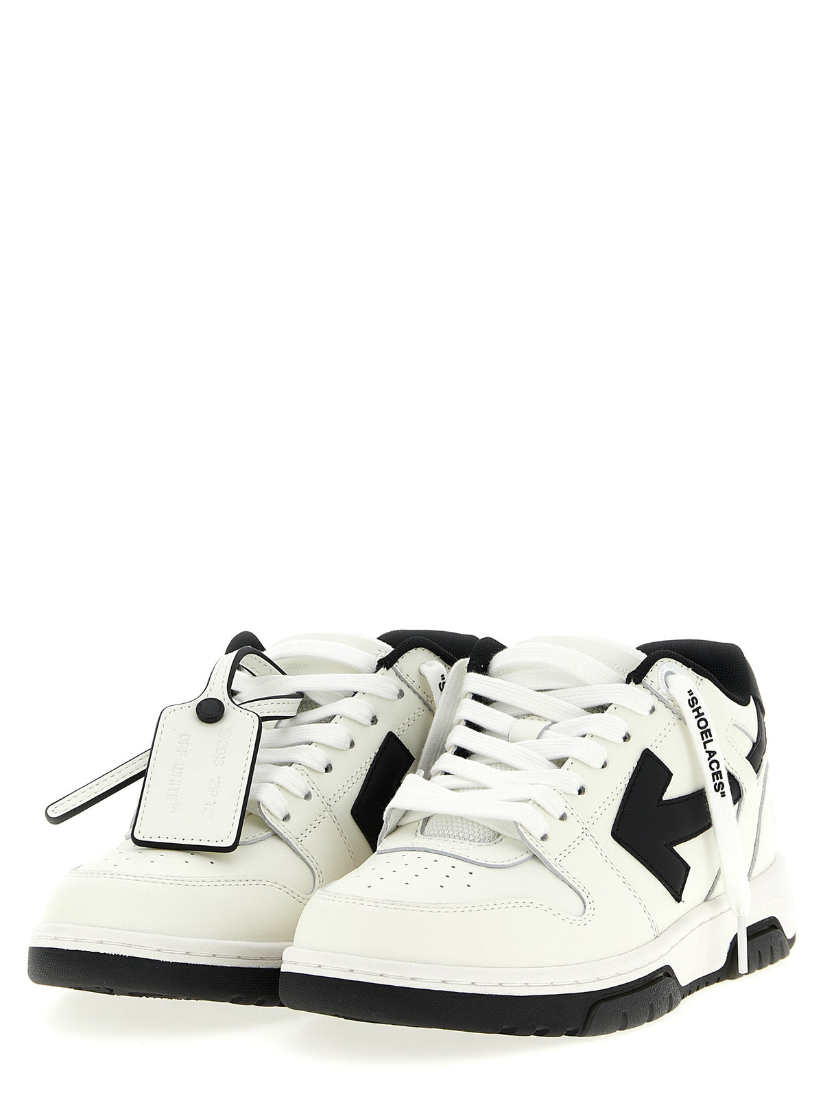 Baskets basses bicolores en cuir de veau Off-White