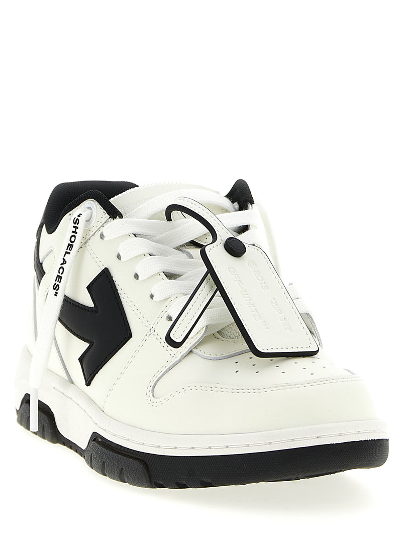 Baskets basses bicolores en cuir de veau Off-White