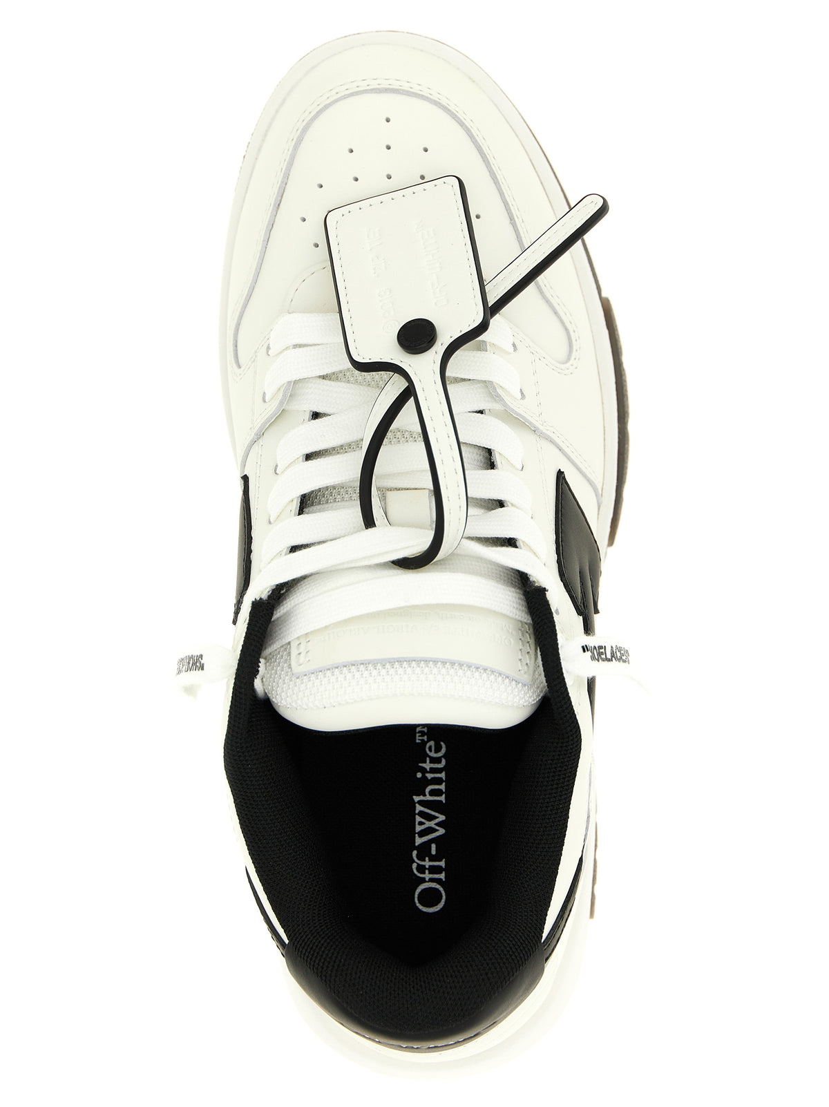Baskets basses bicolores en cuir de veau Off-White