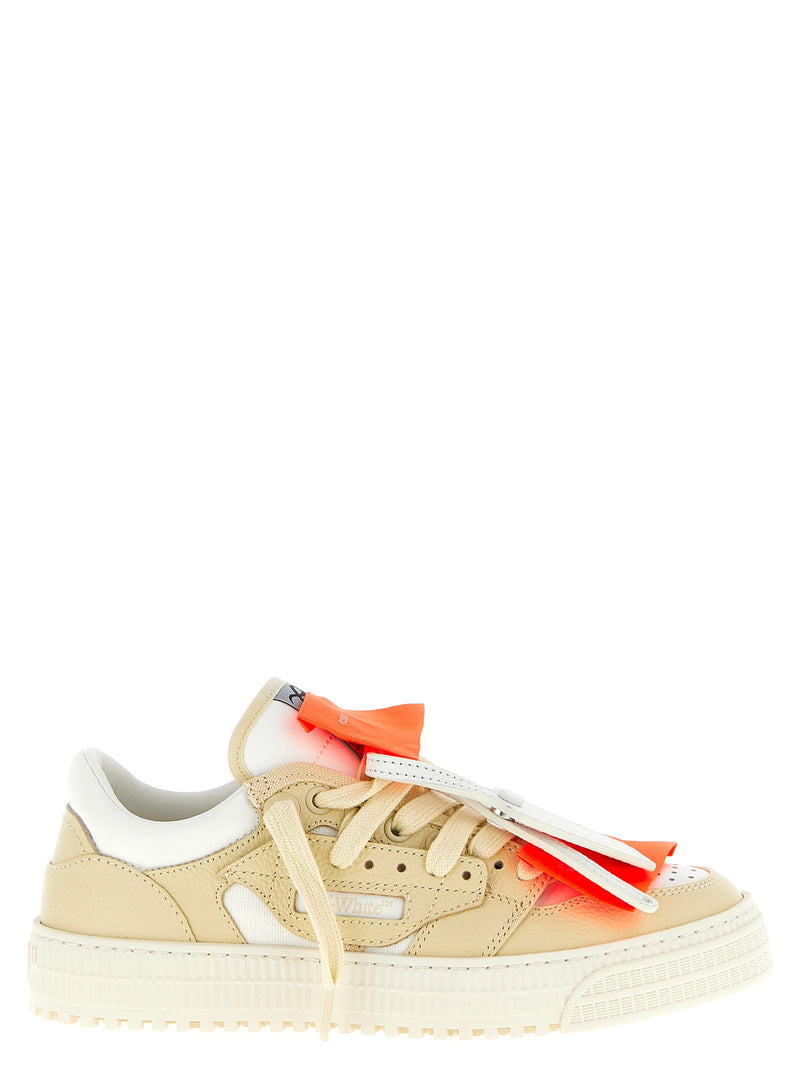 Baskets basses Off-White en cuir beige