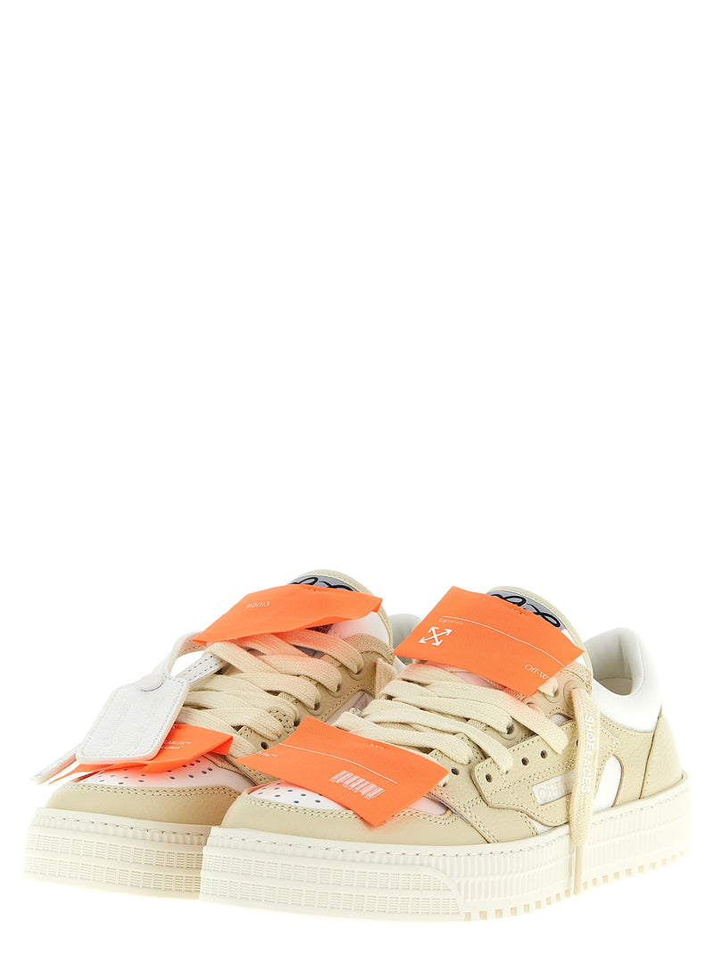 Baskets basses Off-White en cuir beige