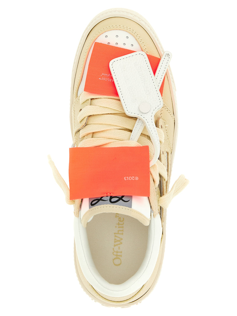 Baskets basses Off-White en cuir beige