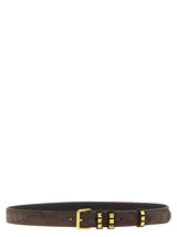 Valentino Garavani Brown Cowhide Belt - Flaneuse Model