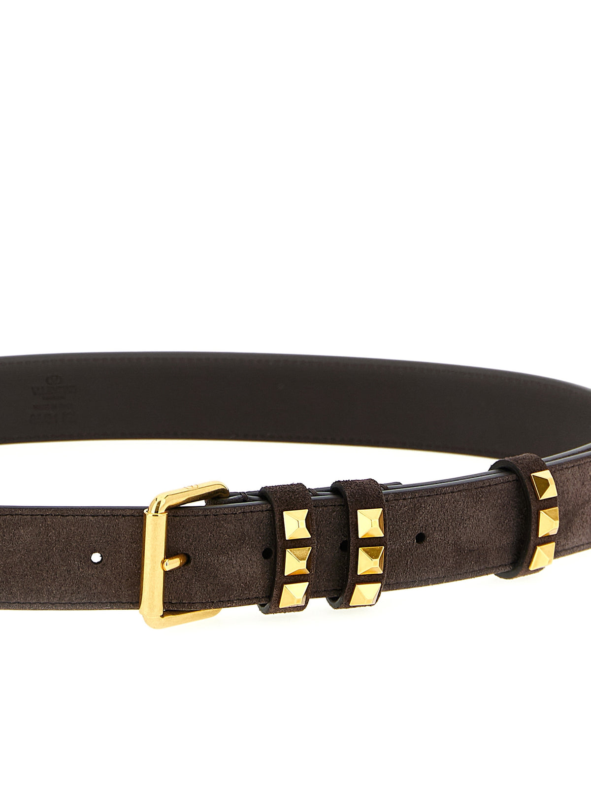 Valentino Garavani Brown Cowhide Belt - Flaneuse Model