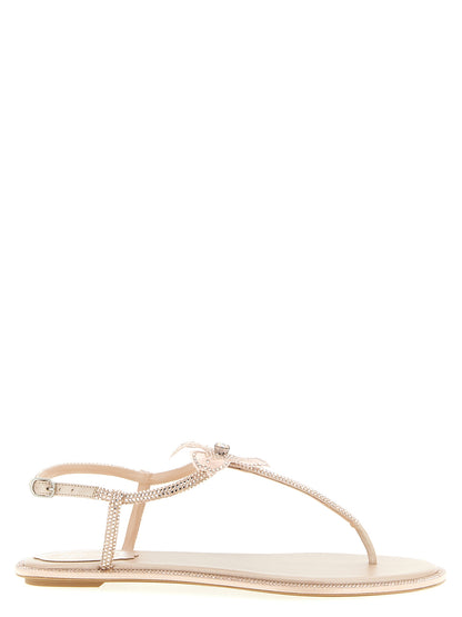 RENE CAOVILLA Multicolor Glass Flat Sandals