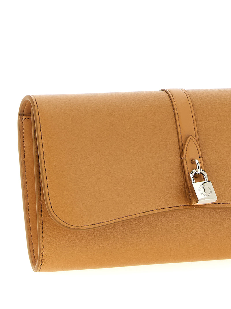 Porte-cartes Stella McCartney en polyamide beige