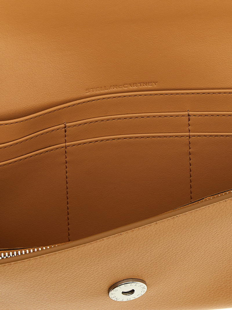 Porte-cartes Stella McCartney en polyamide beige