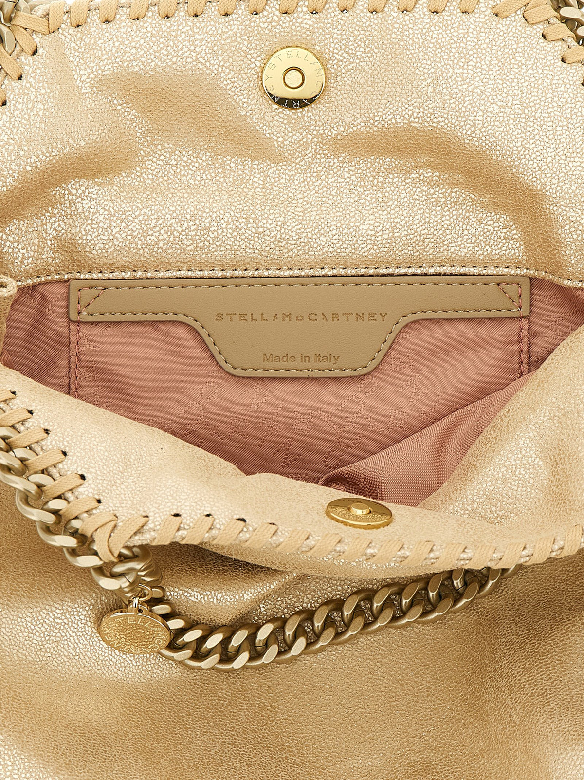 Stella McCartney Falabella Mini Handbag in Gold Polyester