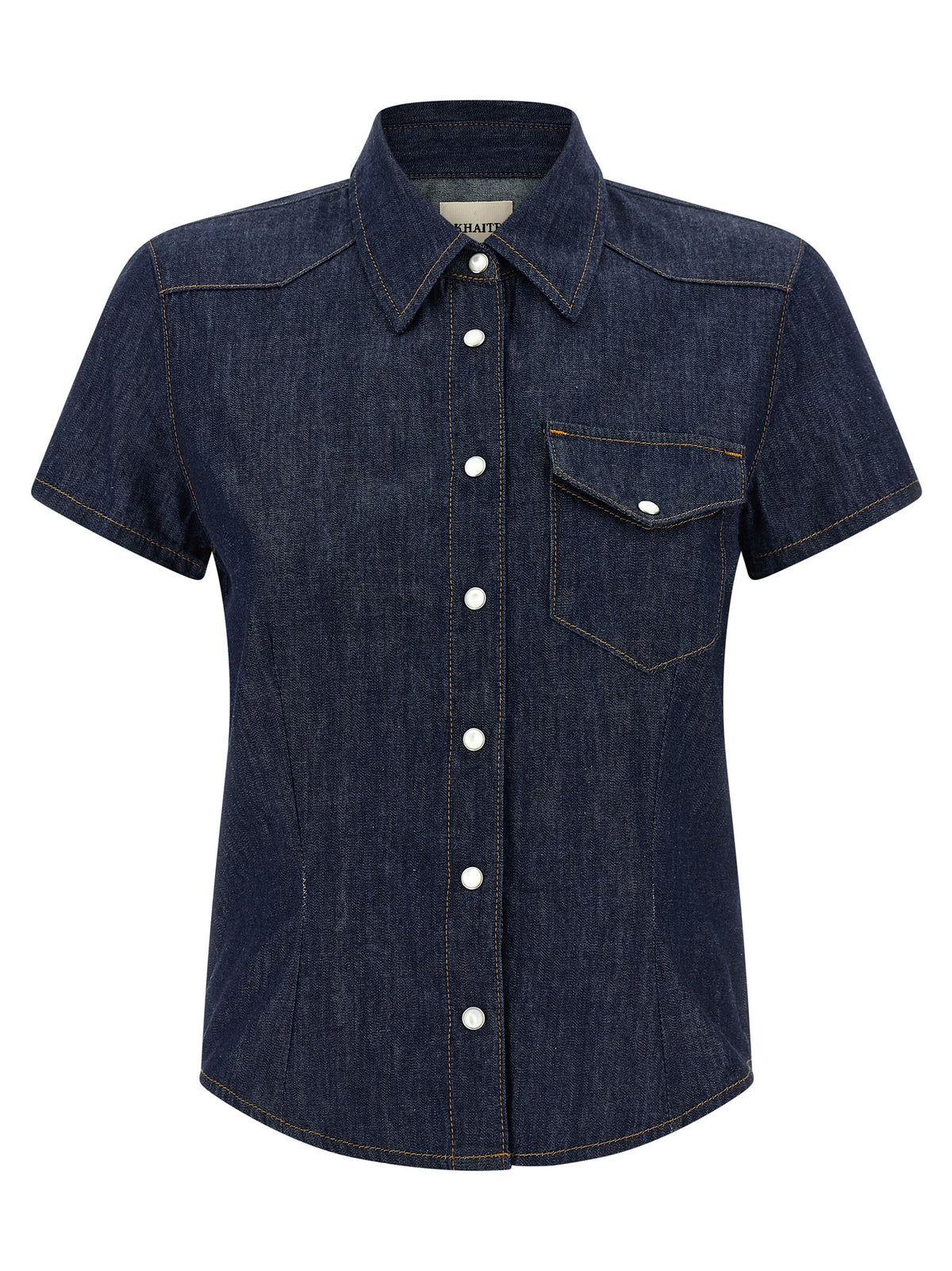 Chemisier en coton bleu Khaite