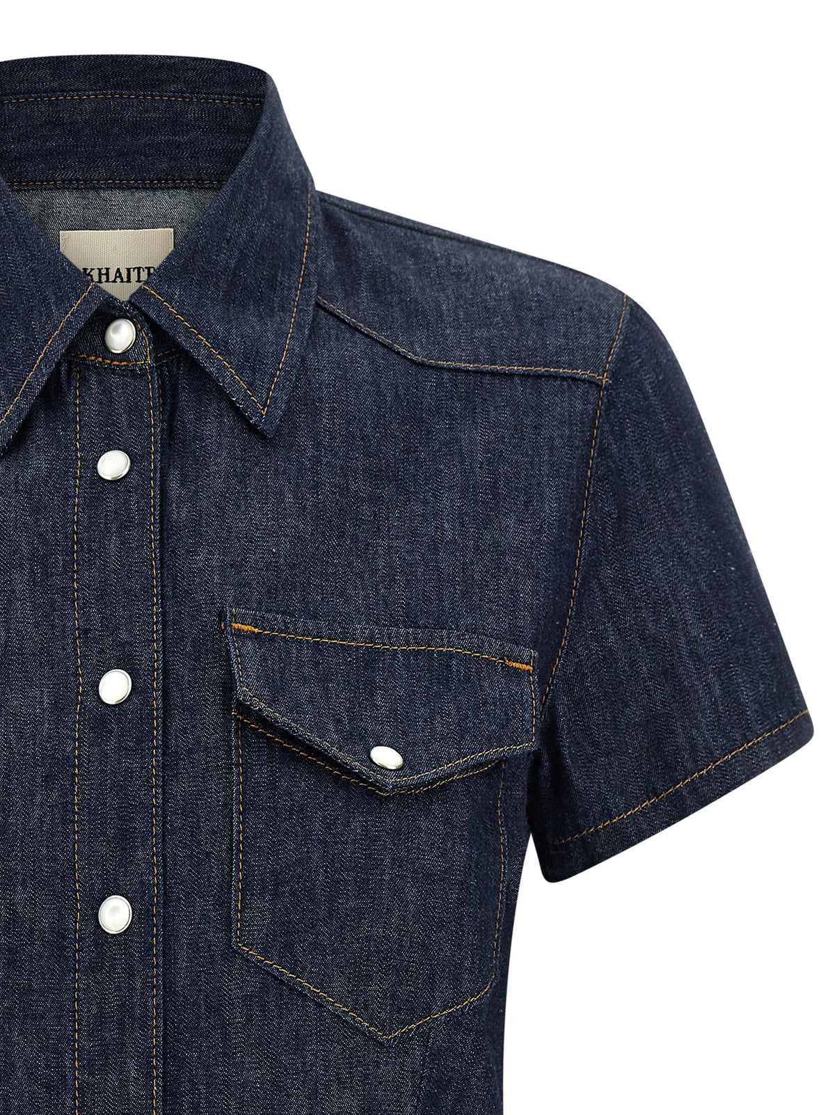 Chemisier en coton bleu Khaite