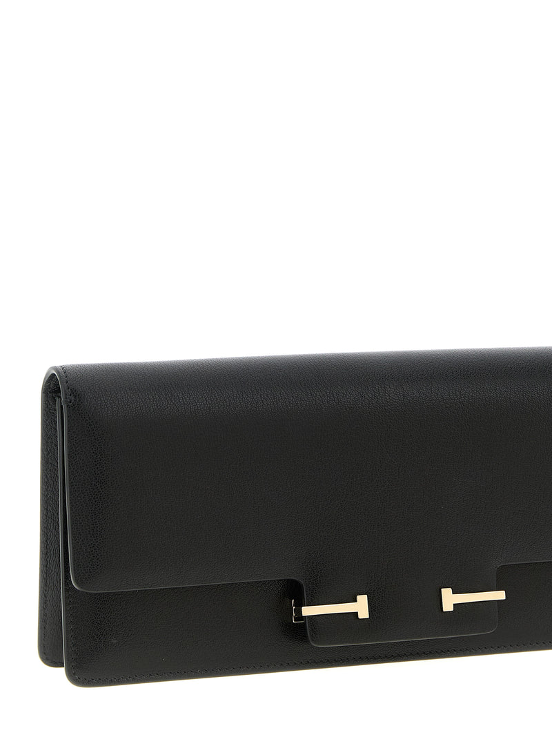 Tom Ford Black Goatskin Shoulder Bag - Timeless Elegance