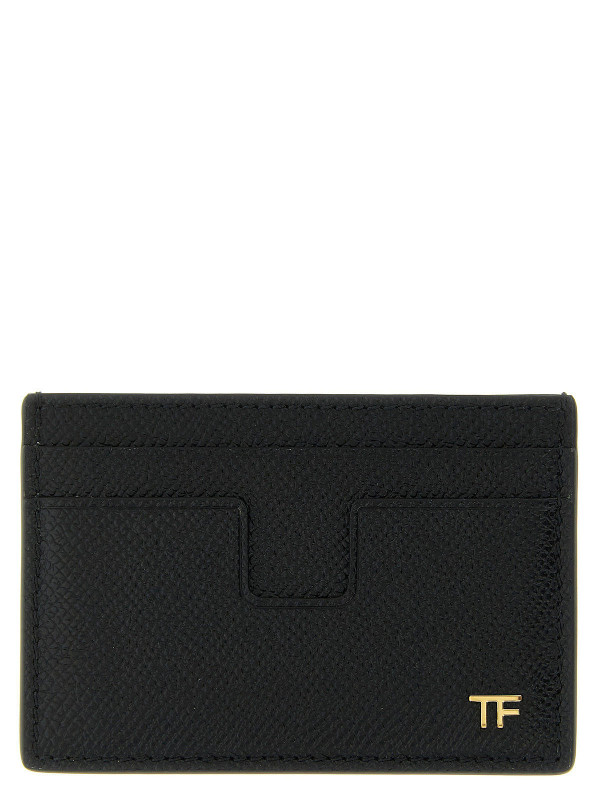 Porte-cartes Tom Ford en cuir de veau noir