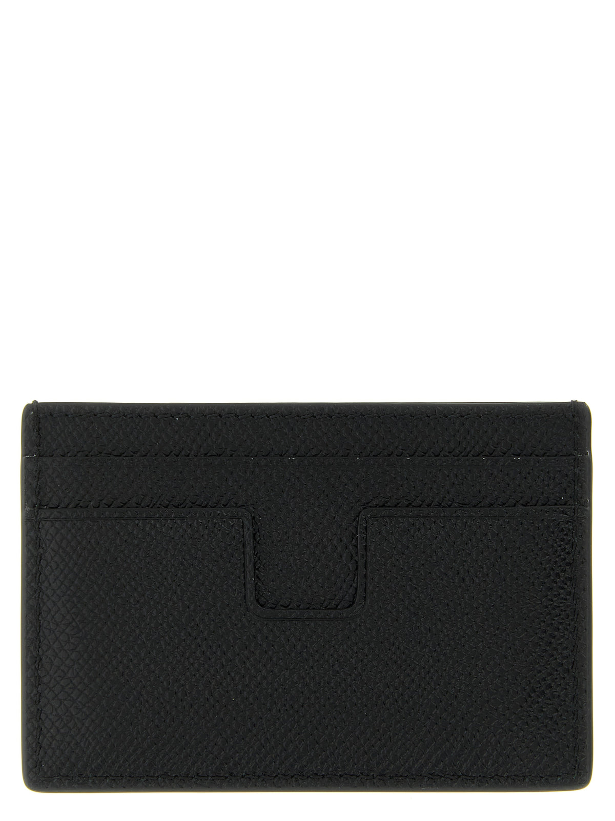 Porte-cartes Tom Ford en cuir de veau noir